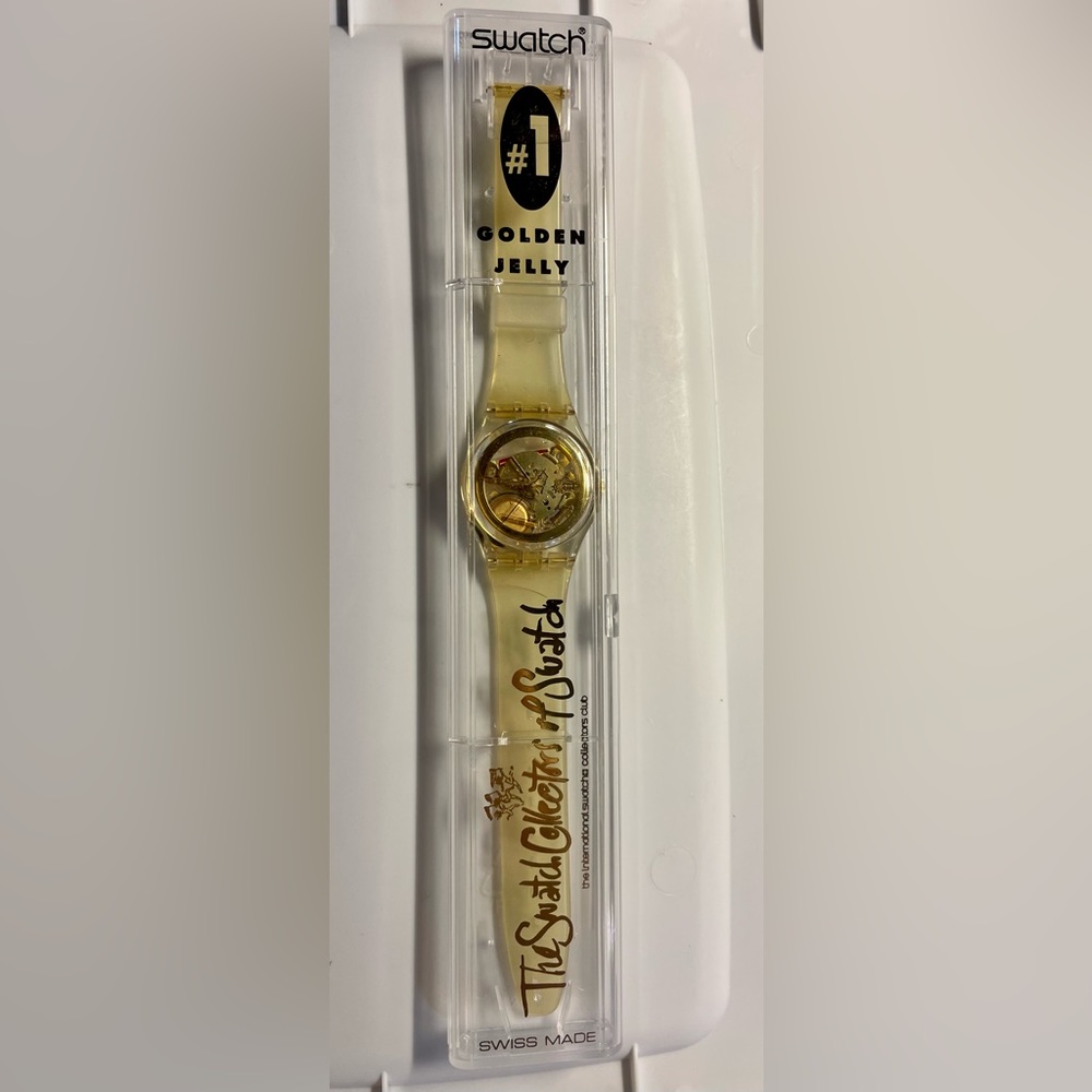 Swatch #1 Golden Jelly ORIGINAL VINTAGE released 1990s NEVER WORN